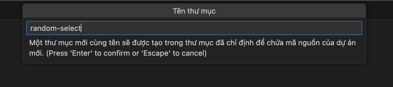Đặt tên dự án