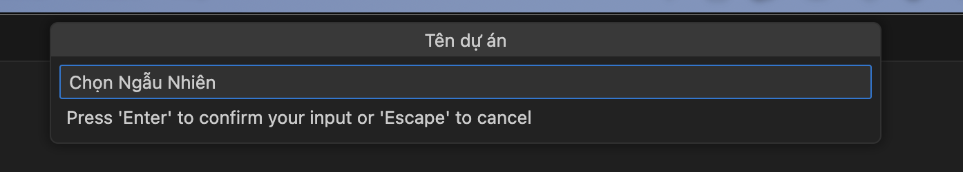 Đặt tên dự án 2