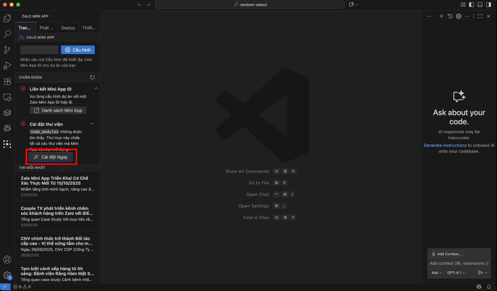 Cài đặt môi trường